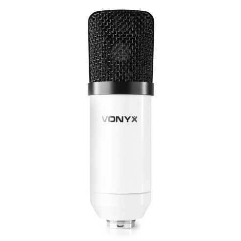 Vonyx CMS300W Micrófono de estudio Set USB Blanco