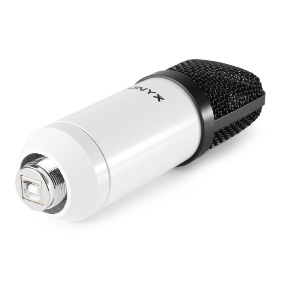 Vonyx CMS300W Micrófono de estudio Set USB Blanco