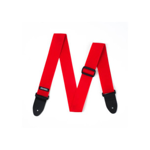 Correa para Guitarra o Bajo de Poliéster Roja Dunlop D07-01RD.