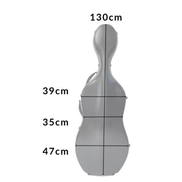 TCM TCCC-PC01 Estuche Cello 4/4 Blanco con ruedas
