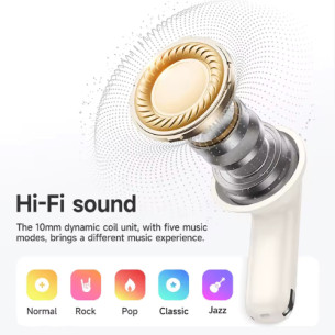 HOCO EQ21 Auriculares inalámbricos blancos 2