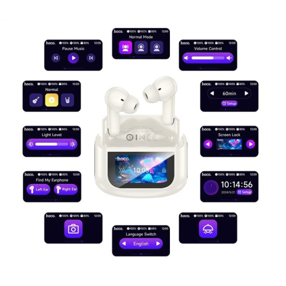 HOCO EQ21 Auriculares inalámbricos blancos