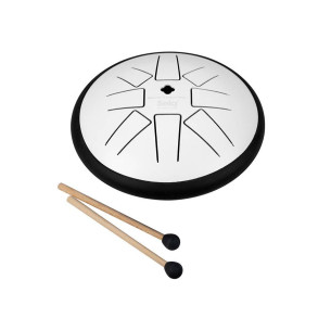 Sela 363 Tongue Drum 6" 8 Tongues, G minor, White