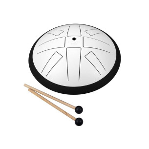 Sela 372 Tongue Drum 10" 8 tongues, C Major, White