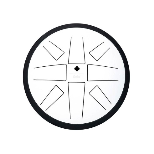 Sela 372 Tongue Drum 10" 8 tongues, C Major, White