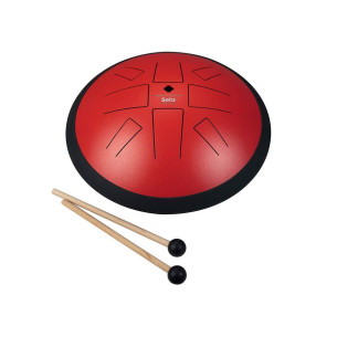Sela 374 Tongue Drum 10" 8 tongues, C Pygmy, Red