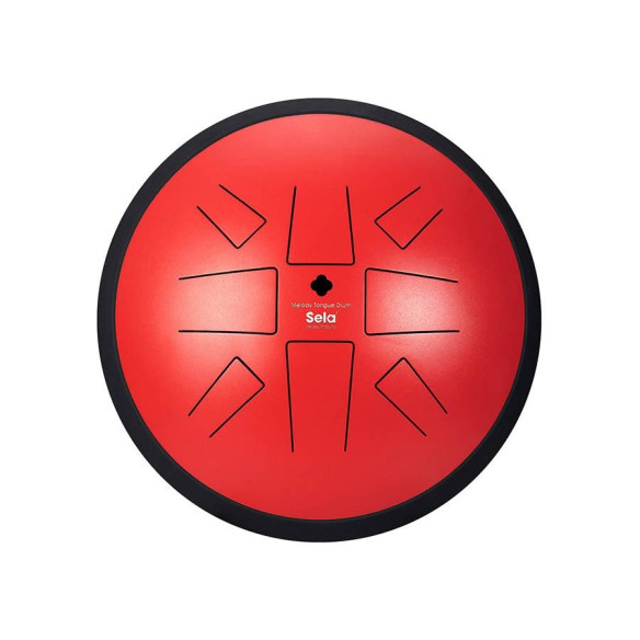 Sela 374 Tongue Drum 10" 8 tongues, C Pygmy, Red Sela 374 Tongue Drum 10" 8 tongues, C Pygmy, Red