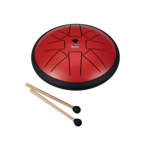 Sela 362 Tongue Drum 6" 8 tongues, F menor  Red