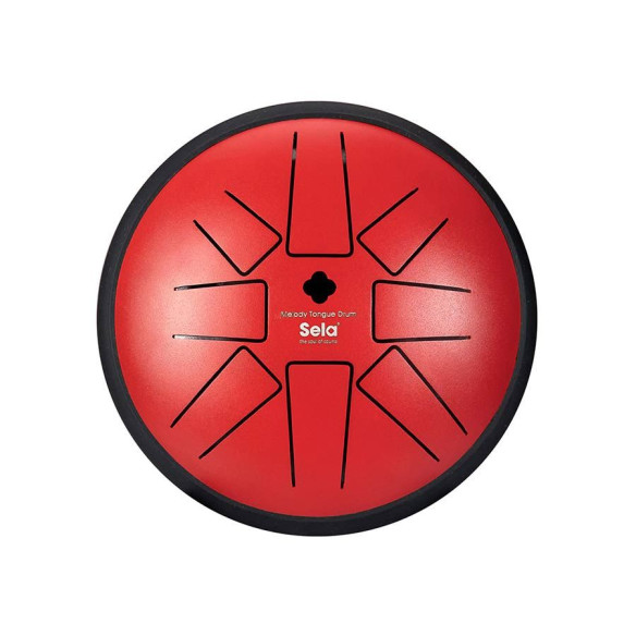 Sela 362 Tongue Drum 6" 8 tongues, F menor  Red Sela 362 Tongue Drum 6" 8 tongues, F menor  Red