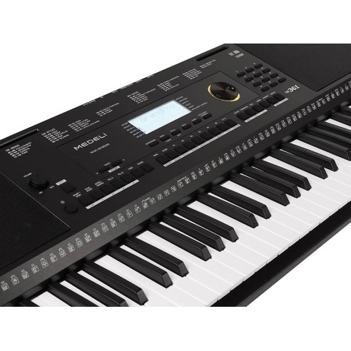 MEDELI M361 Teclado domestico 61 teclas con sensibilidad, 653 sonidos,240 estilos,