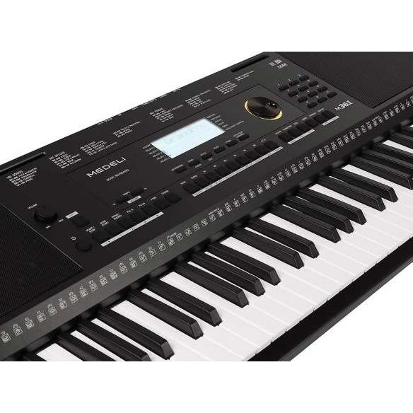 MEDELI M361 Teclado domestico 61 teclas con sensibilidad, 653 sonidos,240 estilos, MEDELI M361 Teclado domestico 61 teclas con sensibilidad, 653 sonidos,240 estilos,