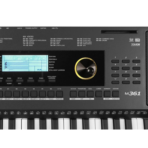 MEDELI M361 Teclado domestico 61 teclas con sensibilidad, 653 sonidos,240 estilos, MEDELI M361 Teclado domestico 61 teclas con sensibilidad, 653 sonidos,240 estilos,