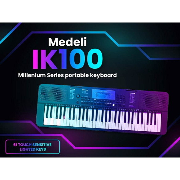 Medeli IK100 Teclado Iluminado 61 teclas con Sensibilidad