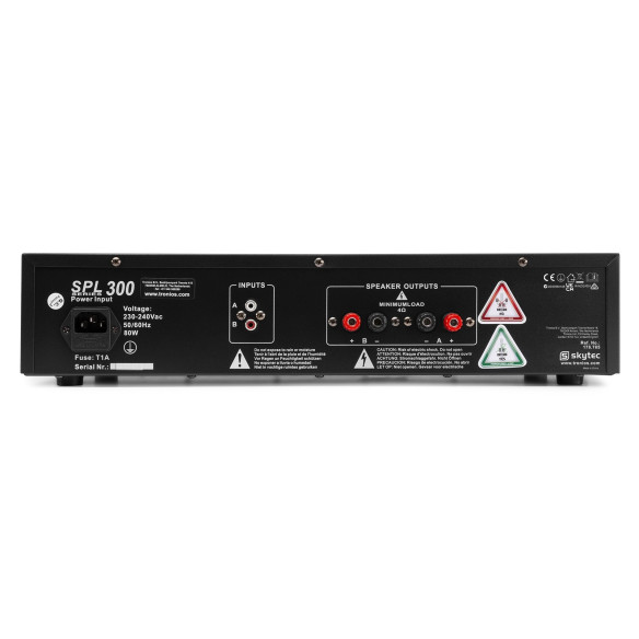 Skytec SPL 300 Amplificador 2x 150W Negro