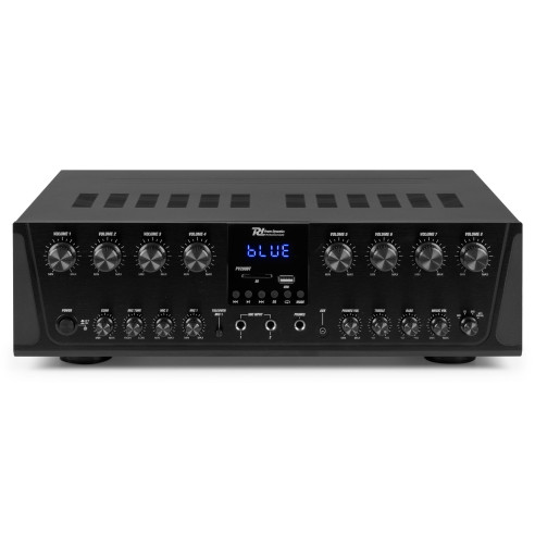 Power Dynamics PV280BT Amplificador de audio de 8 zonas 800W
