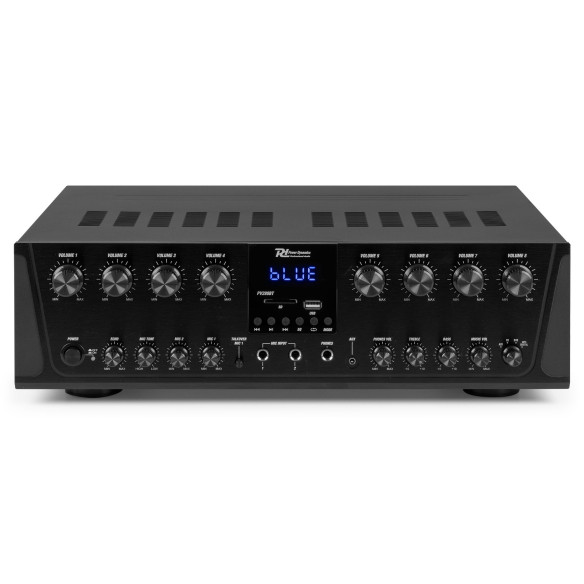 Power Dynamics PV280BT Amplificador de audio de 8 zonas 800W