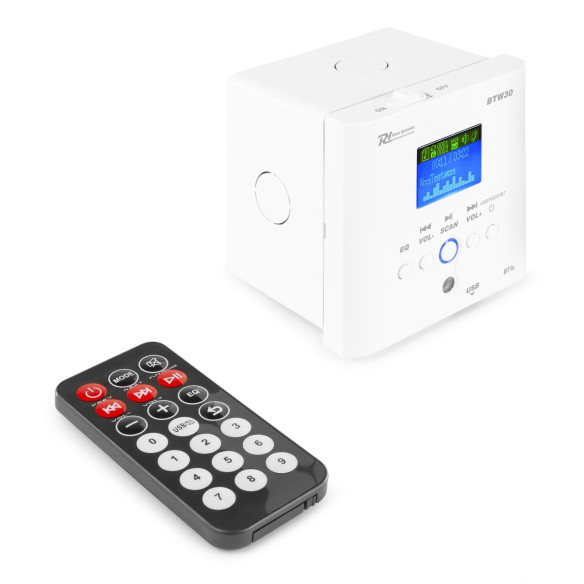 Power Dynamics BTW30 Amplificador de audio para empotrar en pared 2 x15W BT