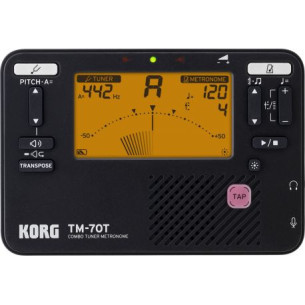 Korg TM-70T BK Afinador cromático/Metrónomo