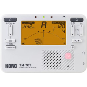 Korg TM-70T WH Afinador cromático/Metrónomo
