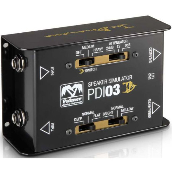 Palmer MI PDI 03 JB Caja DI para guitarra con simulador de altavoz J Bonamassa Signature