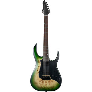 Mooer GTRS M810 GREEN BURST Guitarra electrica con usb/midi integrado