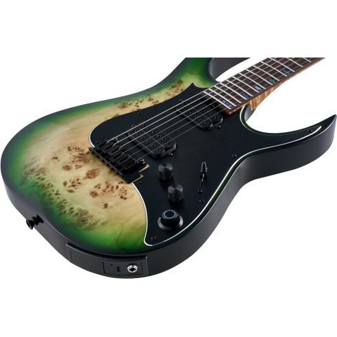 Mooer GTRS M810 GREEN BURST Guitarra electrica con usb/midi integrado