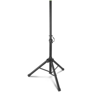 Soporte corto para altavoz Gravity SP 5111 b, de 35 mm diámetro,y fabricado en aluminio de color negro.