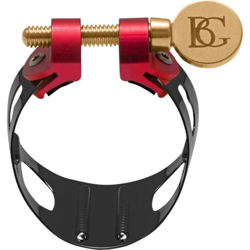 BG Abrazadera Saxo Tenor Dúo Lacada Negro LDTB