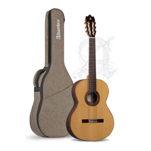 Guitarra clásica Alhambra Iberia Ziricote con tapa maciza de cedro, cuerpo de ziricote y diapasón de palosanto.