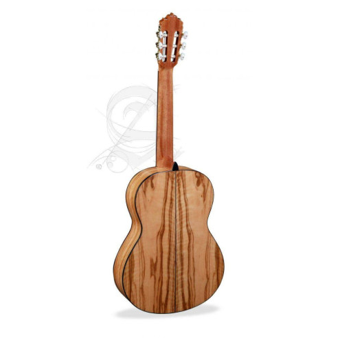 comprar Guitarra Clásica Alhambra 6 OLIVO de la serie Conservatorio con tapa de cedro macizo y aros y fondo de Olivo.