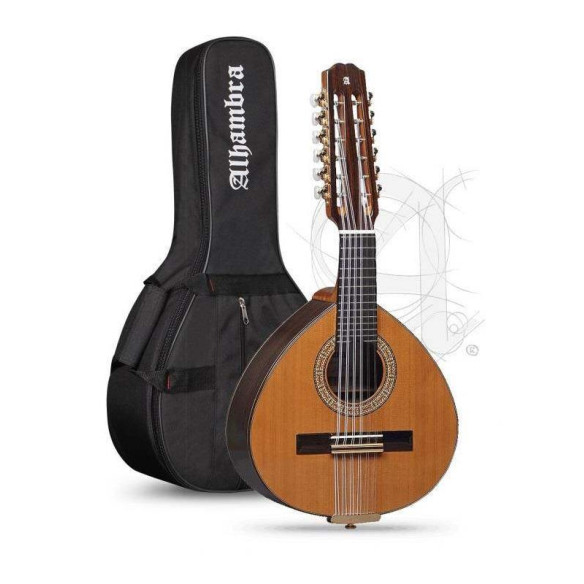 Bandurria Alhambra B-4P un instrumento tradicional con tapa de Cedro macizo y aros y fondo de Palosanto de India.