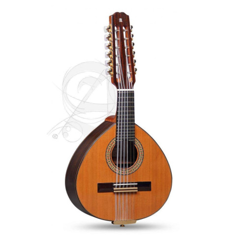 Bandurria Alhambra B-4P un instrumento tradicional con tapa de Cedro macizo y aros y fondo de Palosanto de India.