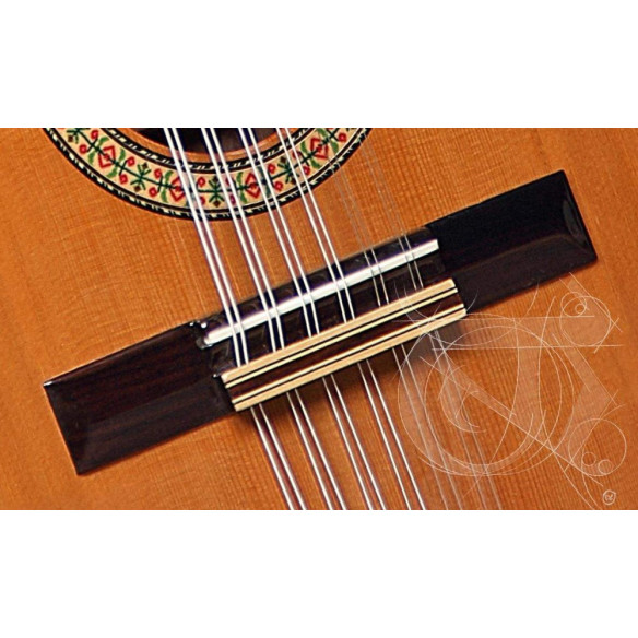 Bandurria Alhambra B-4P un instrumento tradicional con tapa de Cedro macizo y aros y fondo de Palosanto de India.