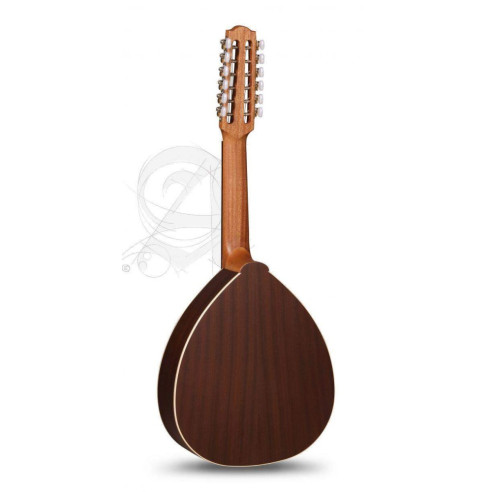 Laúd Alhambra L-2 C OP, un instrumento tradicional con tapa de Cedro macizo y aros y fondo de Sapelli.