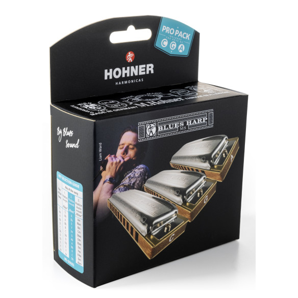 Hohner BLUES HARP NEW Pack 3 Armónicas CGA (DO,SOL,LA)