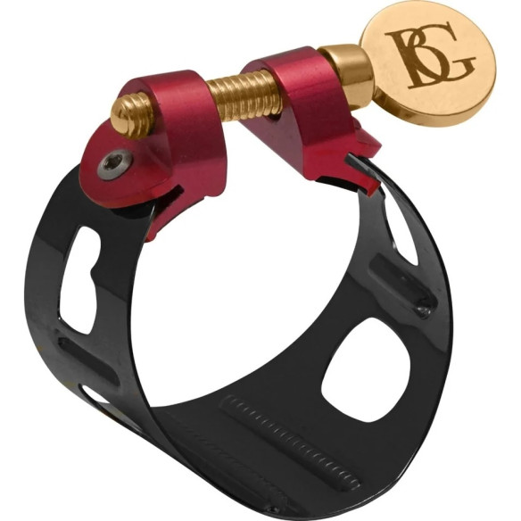 BG LDSB Abrazadera Saxo Soprano Dúo Lacada Negro