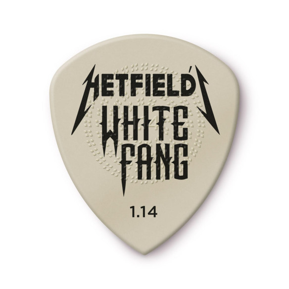 Dunlop PH122P-114 Bolsa 6 Púas HETFIELD White Fang 1.14mm
