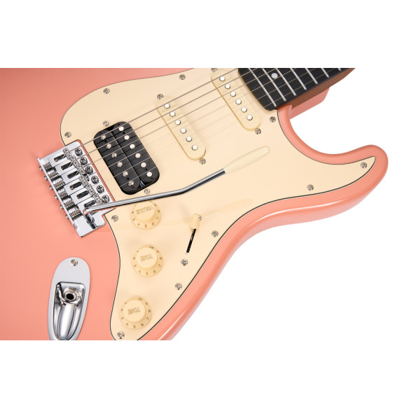 Mooer MSC10 ELITE Flamingo Pink Guitarra Eléctrica