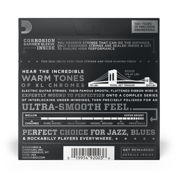 D' Addario ECG23 Juego Cuerdas Guitarra Eléctrica Chromes 10-48 D' Addario ECG23 Juego Cuerdas Guitarra Eléctrica Chromes 10-48