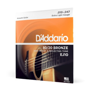 D' Addario EJ10 Juego Cuerdas Guitarra Acústica 10-47 2