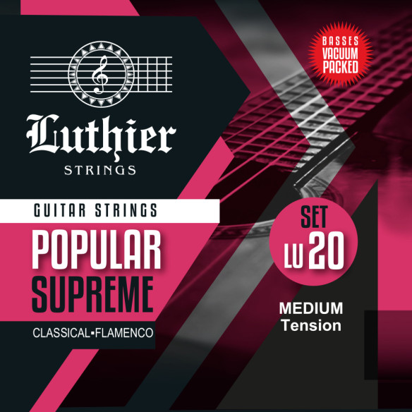 Luthier LU-20 Juego Cuerdas Guitarras Clásica Tensión Media