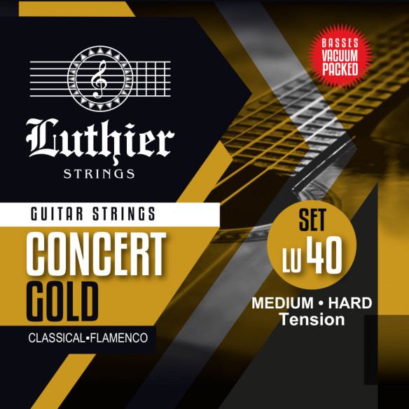 Luthier LU-40 Juego Cuerdas Guitarra Clásica Tensión Media Dura