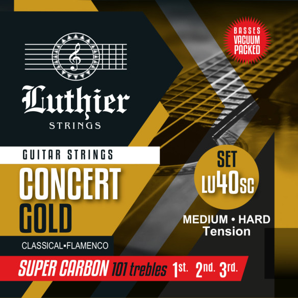 Luthier LU-40SC Super Carbon Juego Cuerdas Guitarra Clásica Tensión Media Dura