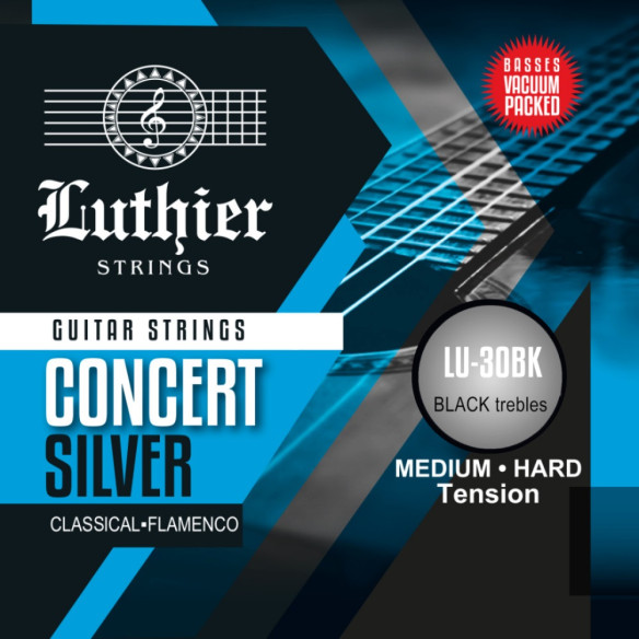 Luthier LU-30BK Juego Cuerdas Guitarra Clásica Tensión Media Dura
