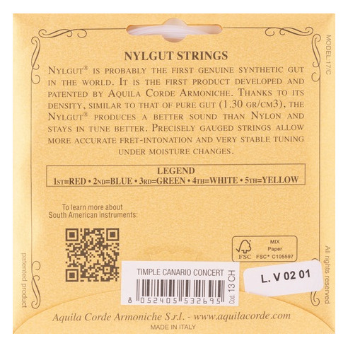 Aquila 13CH Juego Cuerdas Timple Canario Concierto