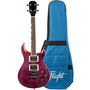 Flight Ukelele Tenor Vanguard Rock Series Transparent Purple