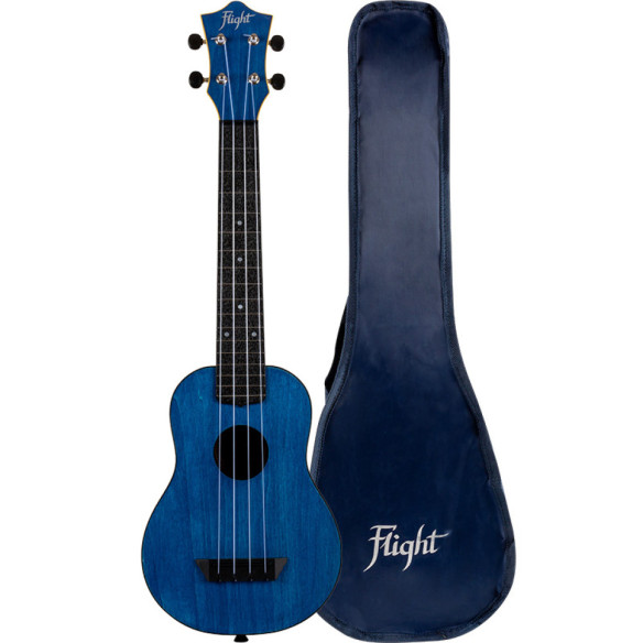 Flight TUSL-35DB Ukelele Soprano Travel Concert Scale Azul