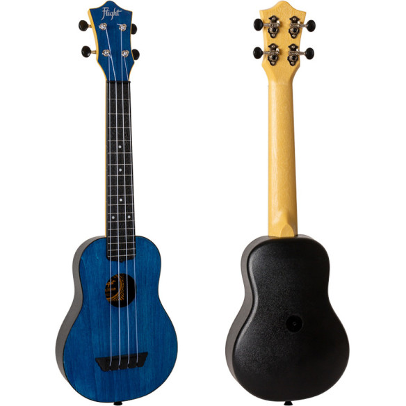 Flight TUSL-35DB Ukelele Soprano Travel Concert Scale Azul