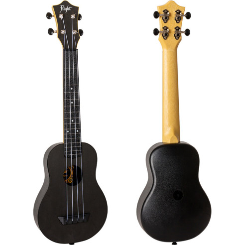 Flight TUSL-35BK Ukelele Soprano Travel Concert Scale Negro