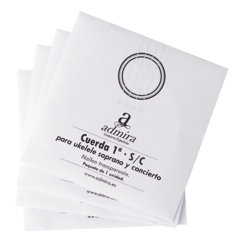 Juego de cuerdas para Ukelele Soprano y Concierto Admira CA500UKSC Nailon trasnparente.